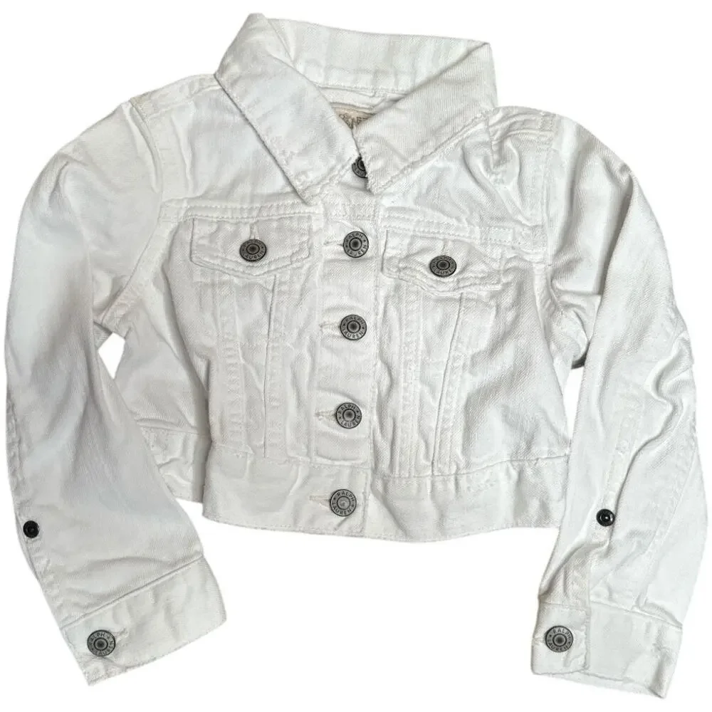 Ralph Lauren Denim White Button Down Jacket Toddler Size 3/3T
